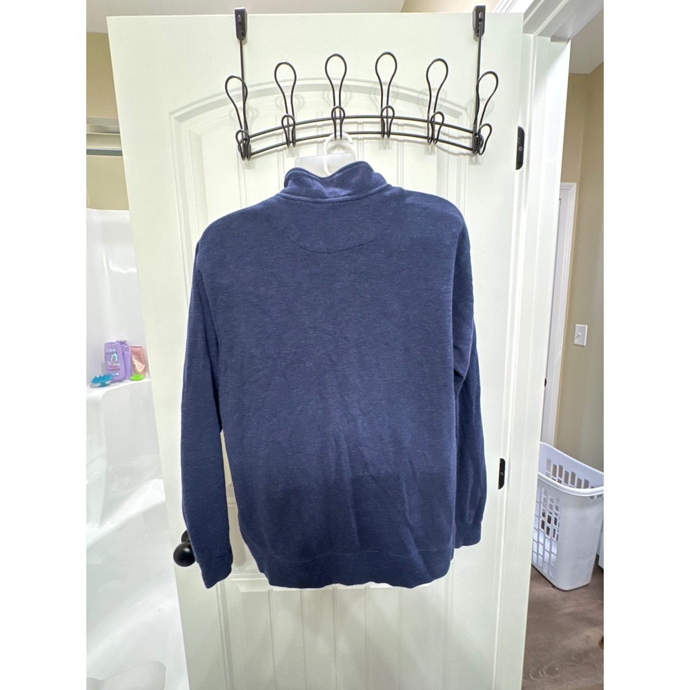 Orvis Mens Blue 1/4 Zip Pullover Sweater Long Sleeve Casual Size L - Picture 6 of 7